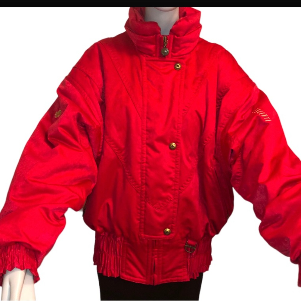 Descente Red Ski Snow Jacket, Puffer Size 14 Women Excellent Condition Vintage